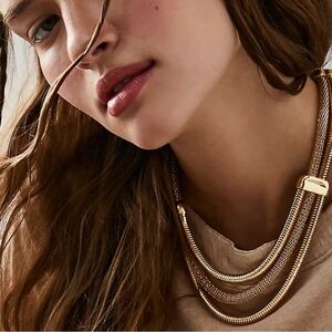 Free People Gold Layered Necklace